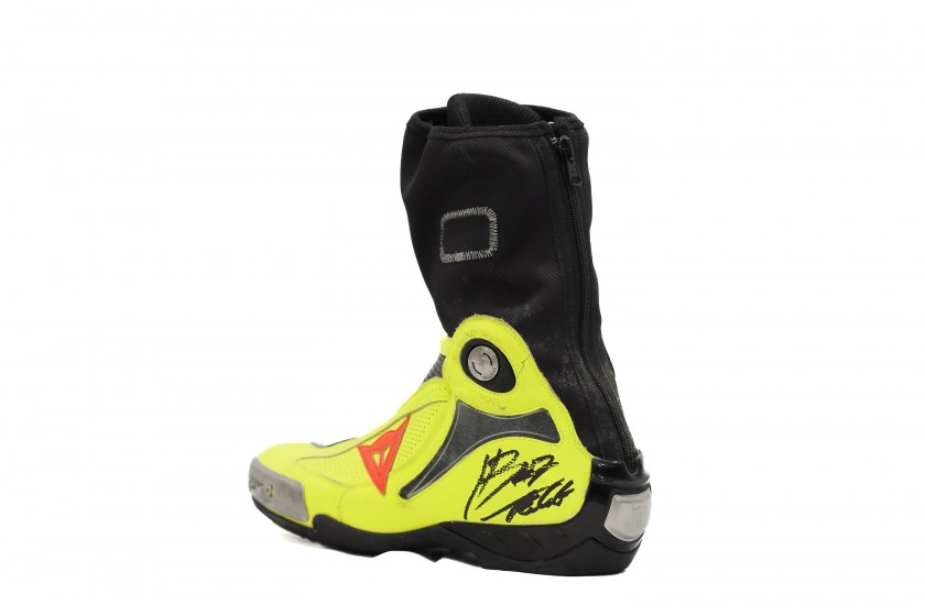 Lorenzo Baldassarri's 2018 Moto2 World Championship Worn and Signed Boot 