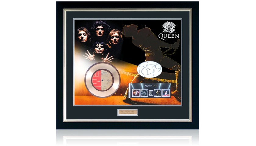 Queen - Bohemian Rhapsody Gold Disc Hand Signed by Roger Taylor