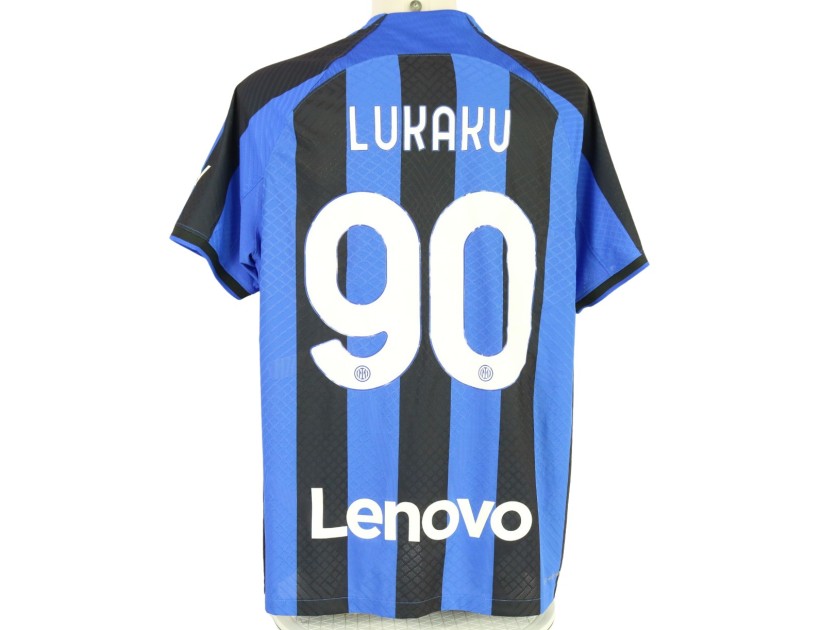 Lukaku's Match-Issued Shirt, Spezia vs Inter Milan 2023 "Keep Racism Out"