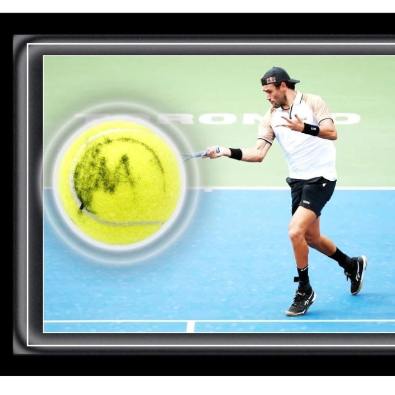 Matteo Berrettini Signed and Framed Tennis Ball