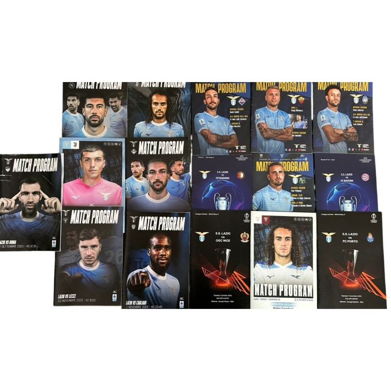Collezione di Sedici Match-Program Lazio, Europa League & Champions League