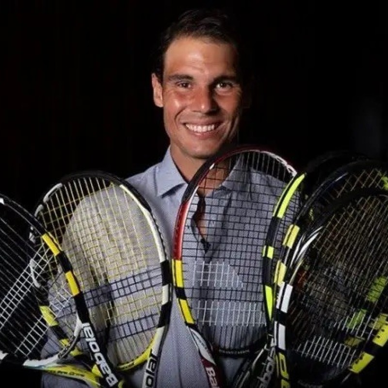 Rafael Nadal's Used and Signed Racquet