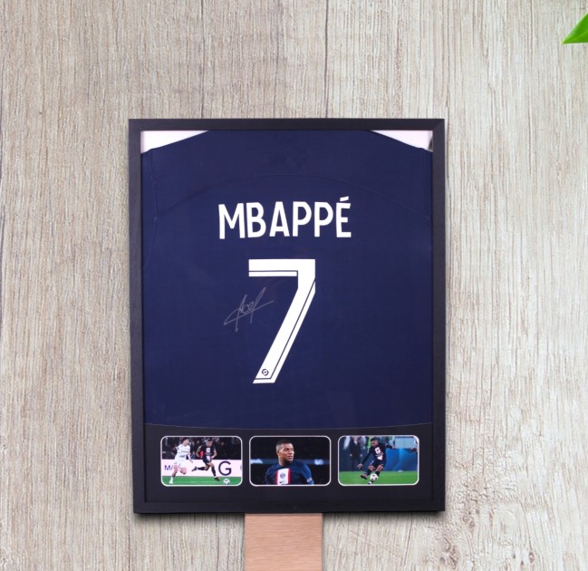 Kylian Mbappe Official UEFA Champions League Back Signed and Framed Paris  Saint-Germain 2022-23 Home Shirt UEFA Club Competitions Online Store