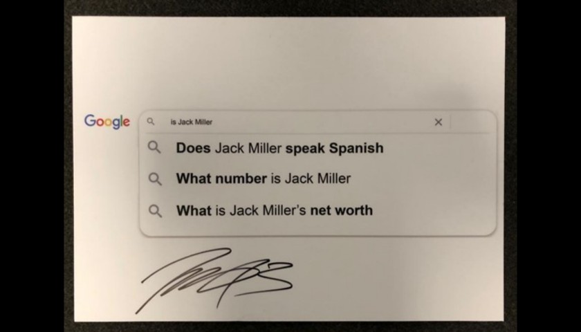 Signed Jack Miller 'Top 3 Google Searches' Board from the Grand Prix of Styria 