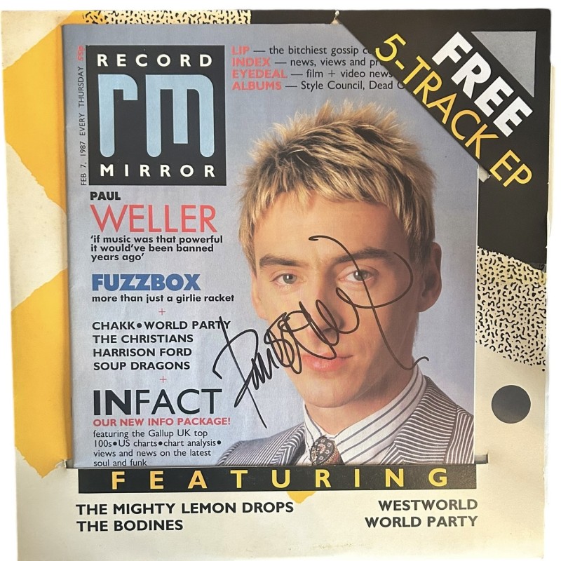 Paul Weller Signed Record Mirror Magazine with 5 Track EP