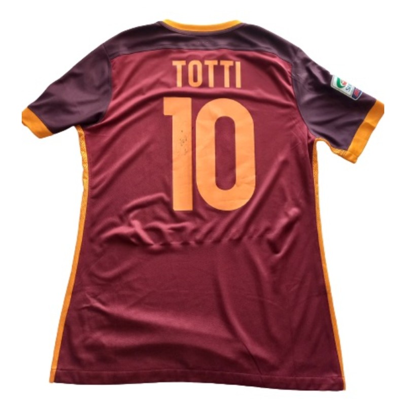 Totti Match-Issued and Signed Shirt, Frosinone vs Roma 2015 Special Sponsor 