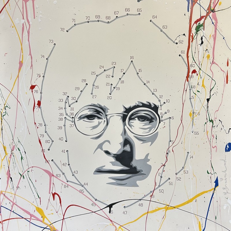 Hand Signed Connecting Lennon by Mr. Brainwash 