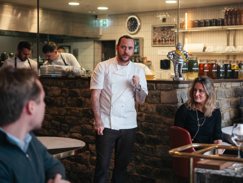 Two Michelin star lunch or dinner for two people at Restaurant Story in London with paired wine, by Chef Tom Sellers.