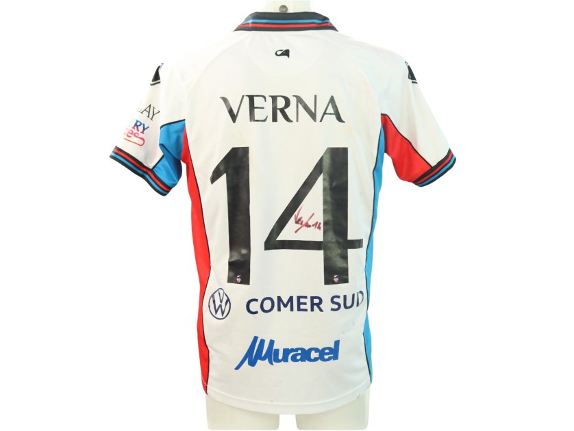 Verna's unwashed Signed Shirt, Foggia vs Catania 2024 