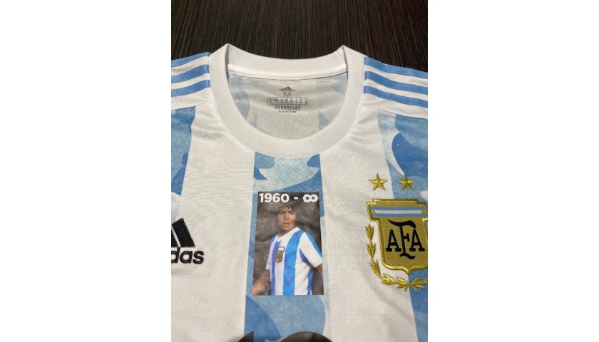 Official Argentina Commemorative Maradona Shirt, 2020 - Signed by Messi -  CharityStars