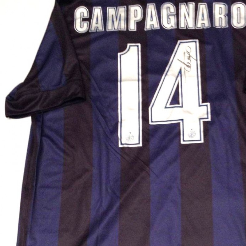 Inter fanshop shirt, Campagnaro, Serie A 2013/2014 - signed