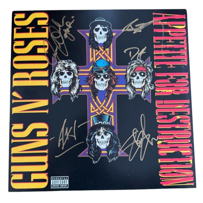 LP in vinile "Appetite For Destruction" dei Guns N' Roses - Autografato