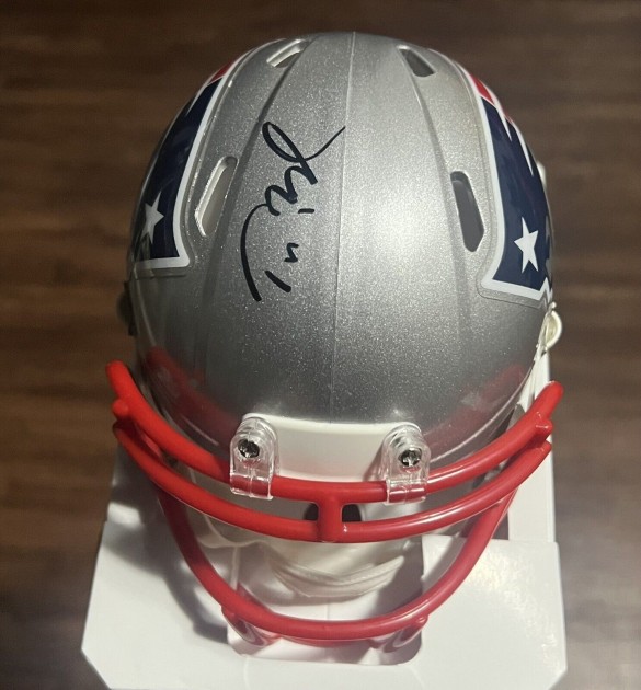 Tom Brady Signed The Patriots Mini Helmet