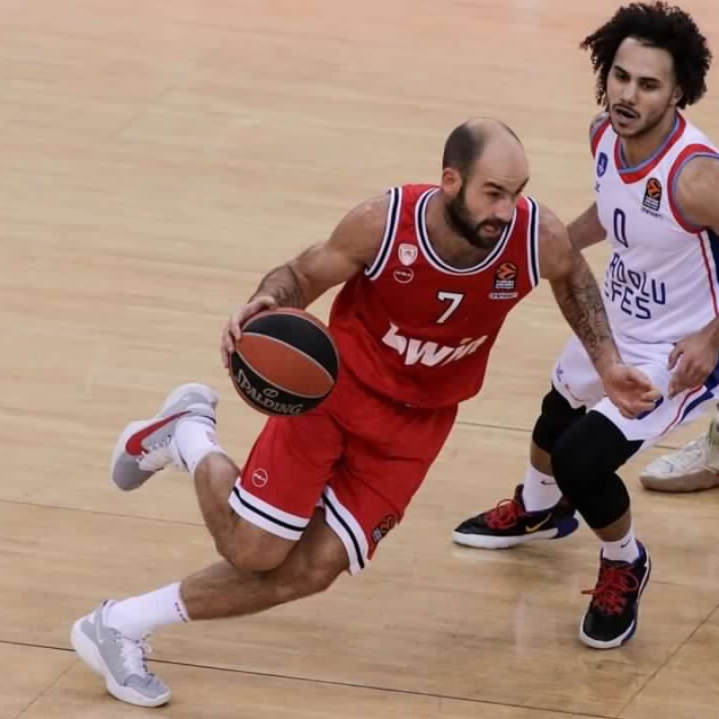 Spanoulis' Olympiacos Worn Jersey, Eurolega 2020/21 - Signed by the Team
