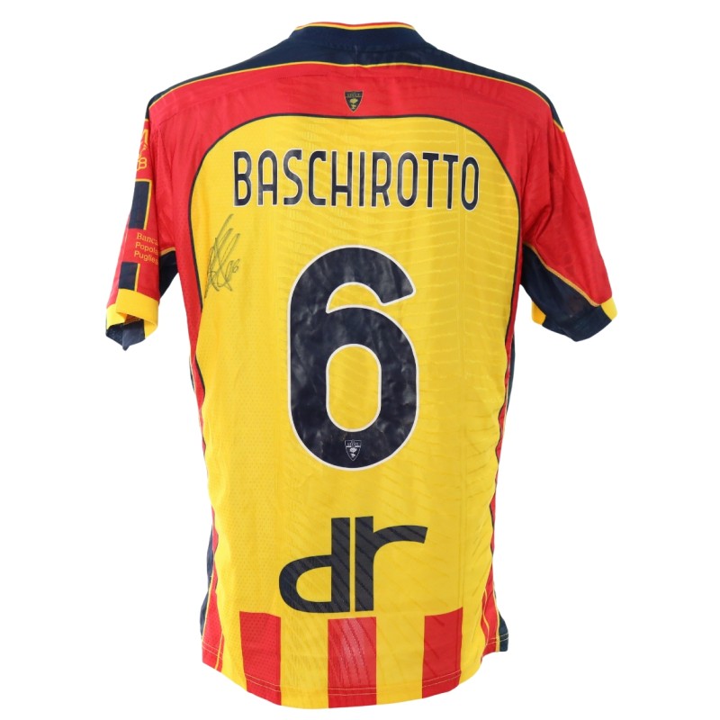 Baschirotto's Signed Unwashed Shirt, Lecce vs Lazio 2024