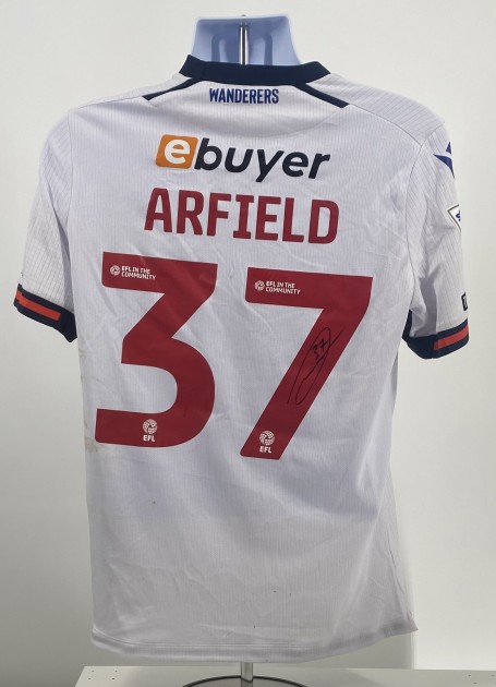 Scott Arfield's Bolton Wanderers Signed Match Worn Shirt, vs Reading 