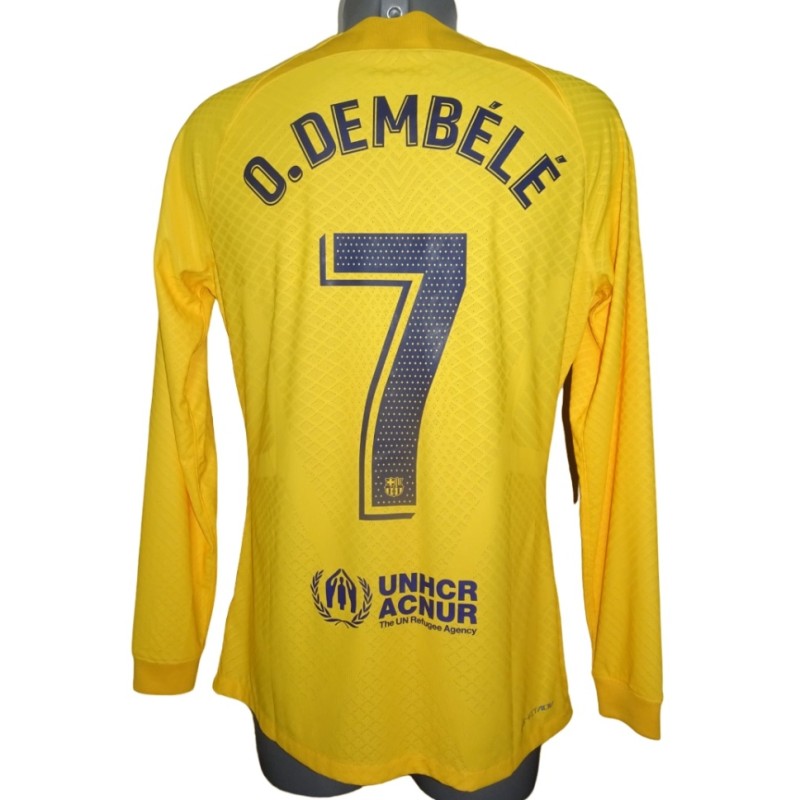 Dembele Barcelona Match-Issued Shirt, 2022/23