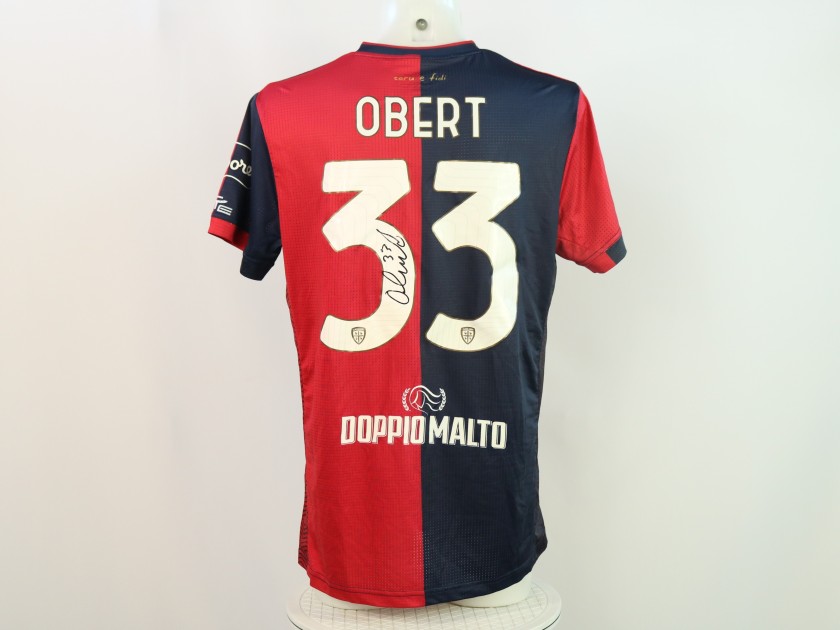 Obert's Signed Unwashed Shirt, Parma vs Cagliari 2024