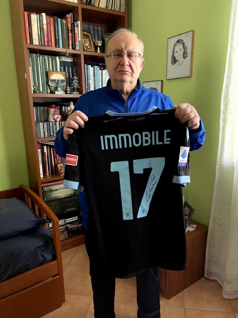 Maglia Immobile Lazio, indossata 2021/22 - Autografata - CharityStars