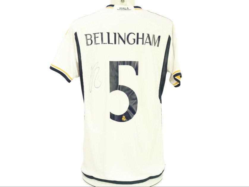 Bellingham Official Signed Real Madrid Shirt, UCL 2023/24