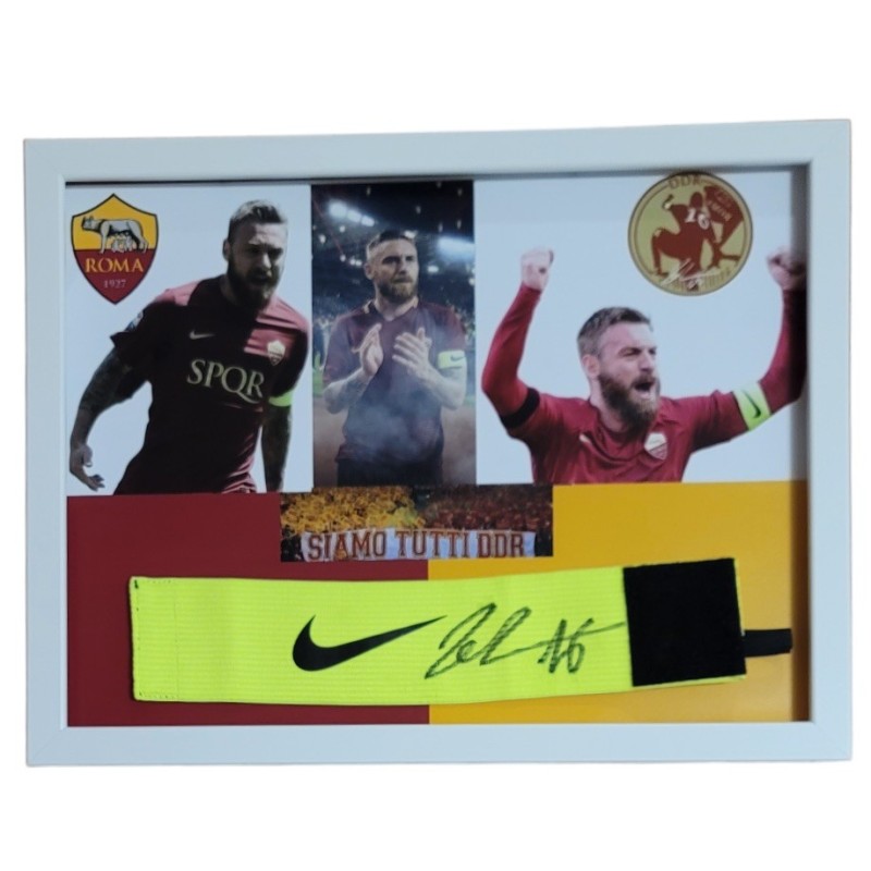 Nike Framed Captain's Armband, 2017/18 - Signed by Daniele De Rossi