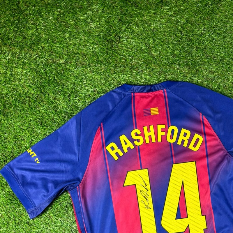 Marcus Rashford Signed Barcelona 2025-26 Home Football Shirt COA