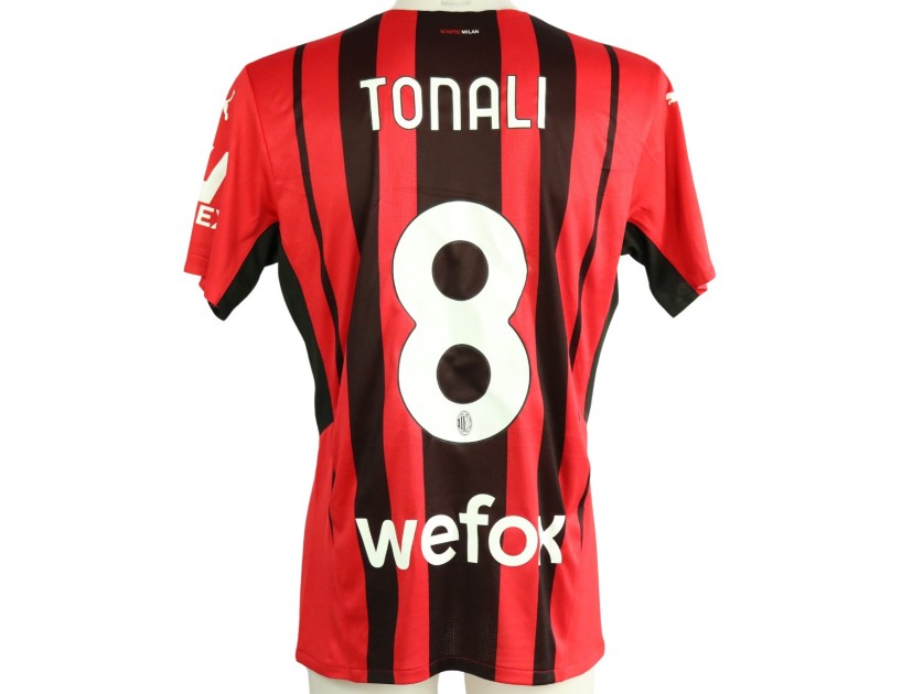 Tonali's AC Milan Match Shirt, Campioni d'Italia 2021/22