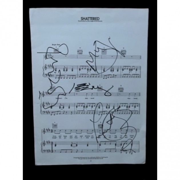 The Rolling Stones Signed 'Shattered' Sheet Music