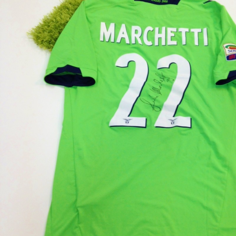 Marchetti match worn shirt, Chievo Verona-Lazio Serie A 2014/2015 - signed