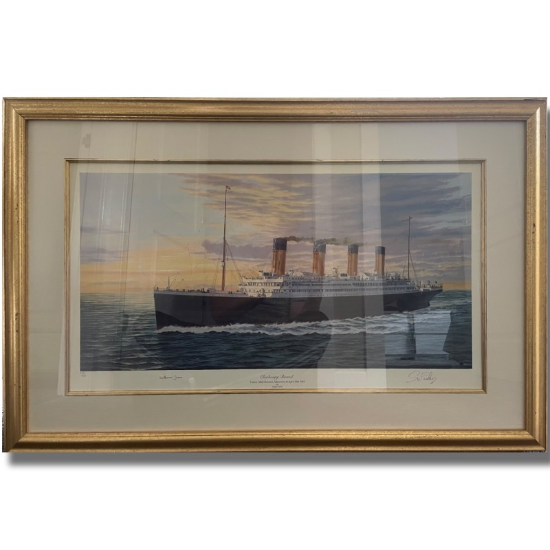 Millvina Dean (Titanic Survivor) & Simon Fisher (Artist) Signed Display