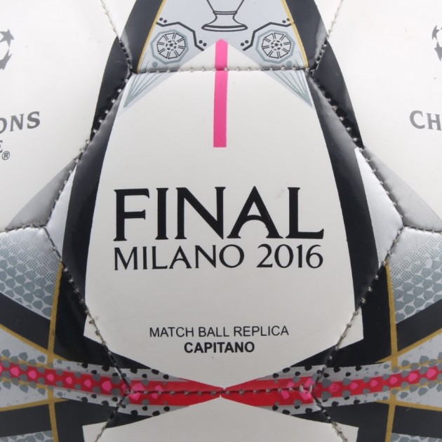 Official Final Milan Champions League ball, signed by Laudrup