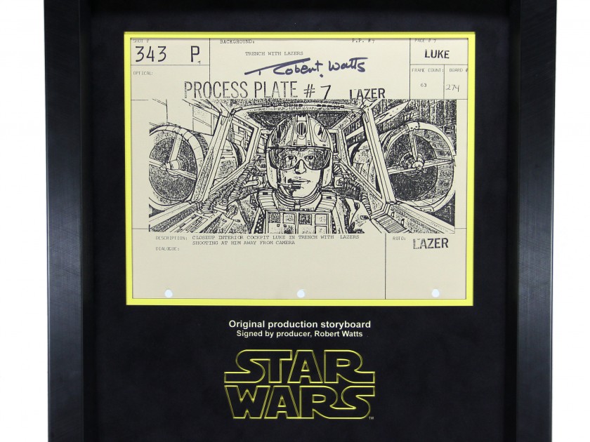 Star Wars Ep IV A New Hope Storyboard - signed by Robert Watts