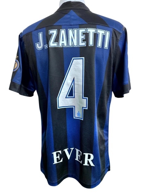 Zanetti's Inter "Last Match" Match-Issued Shirt, 2013/14