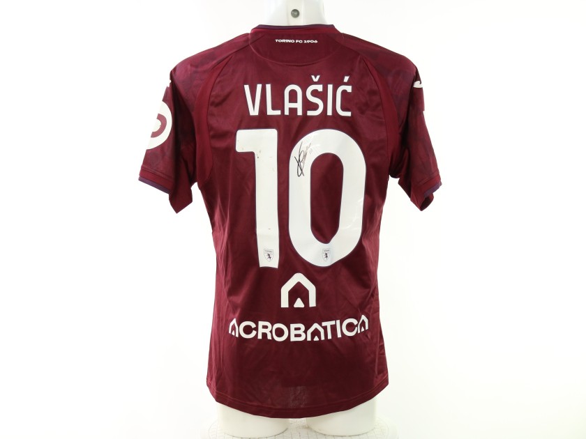 Maglia Vlasic Juventus vs Torino Unwashed, 2024 - Autografata