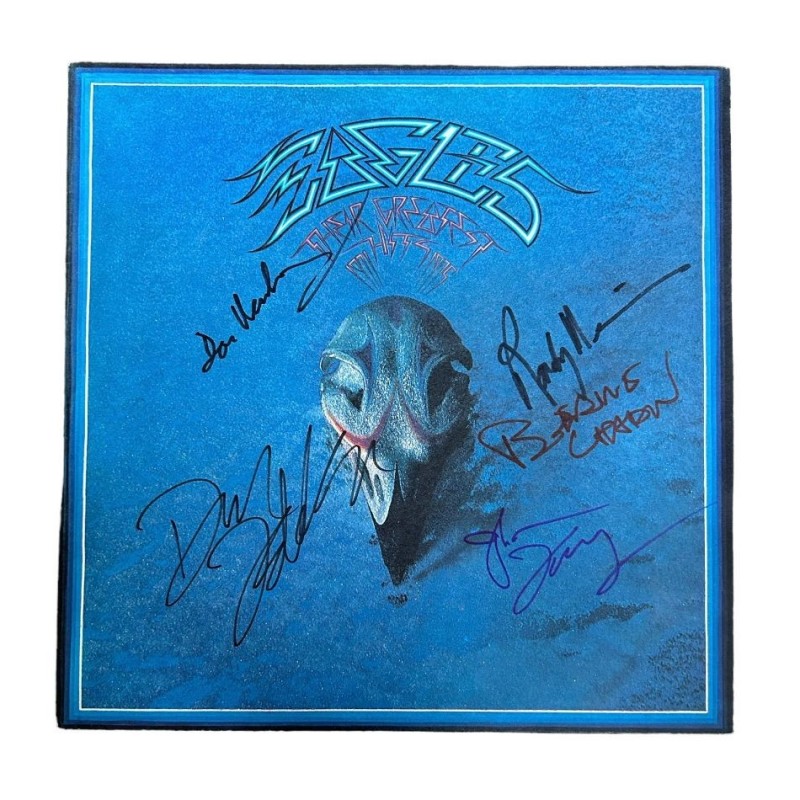 The Eagles Signed and Framed 'Get Over It' Lyrics Sheet - CharityStars