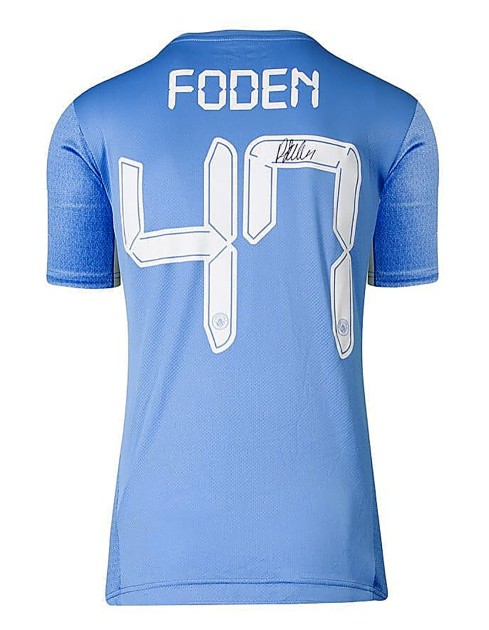 Phil Foden's Manchester City Champions League Edition Signed Shirt