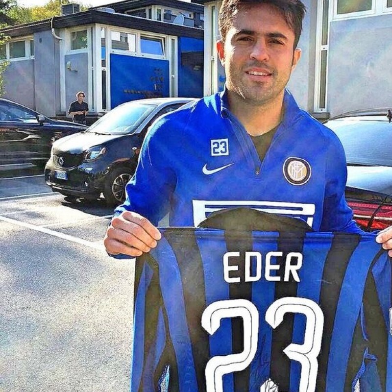 Eder Inter shirt, issued/worn Tim Cup 2015/2016 - signed