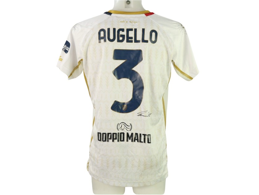 Maglia Augello Unwashed, Lecce vs Cagliari 2024 - Autografata