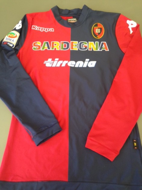 Cagliari match issued shirt, Cabrera, Serie A 2013/2014 - signed