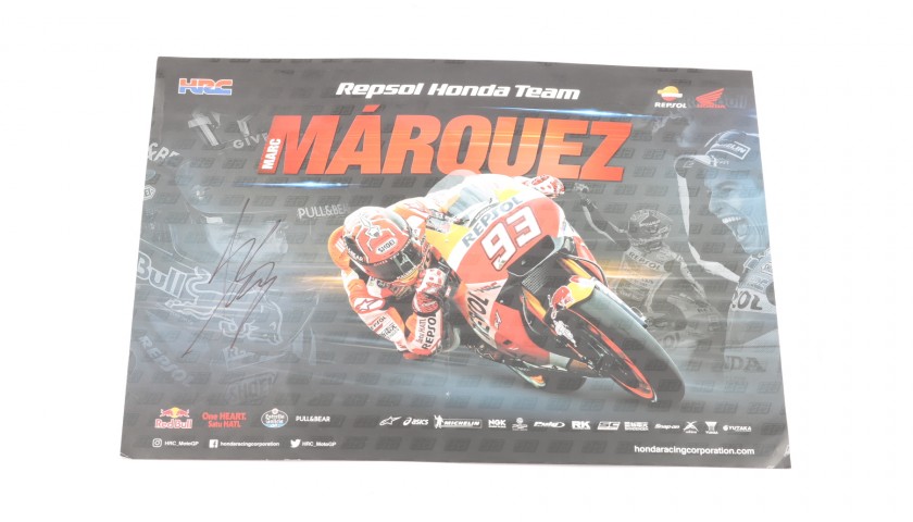 Repsol Honda Team Poster Signed by Marc Marquez