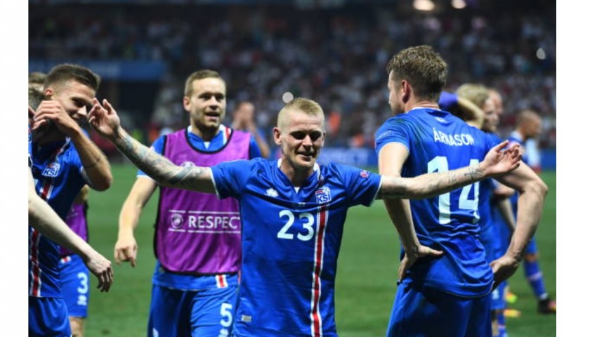 Skulason's Iceland Match-Issued Shirt, Euro 2016