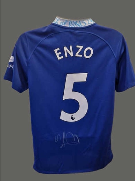 Enzo Fernández Chelsea 2022/23 Signed and Framed Shirt