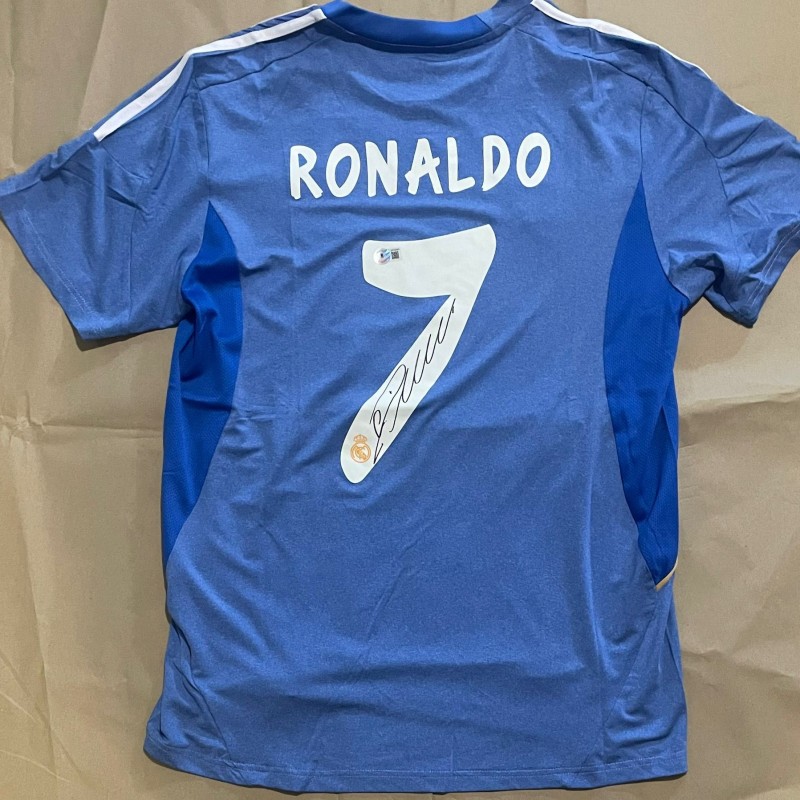 Replica maglia da trasferta firmata da Cristiano Ronaldo per il Real Madrid 2013/14