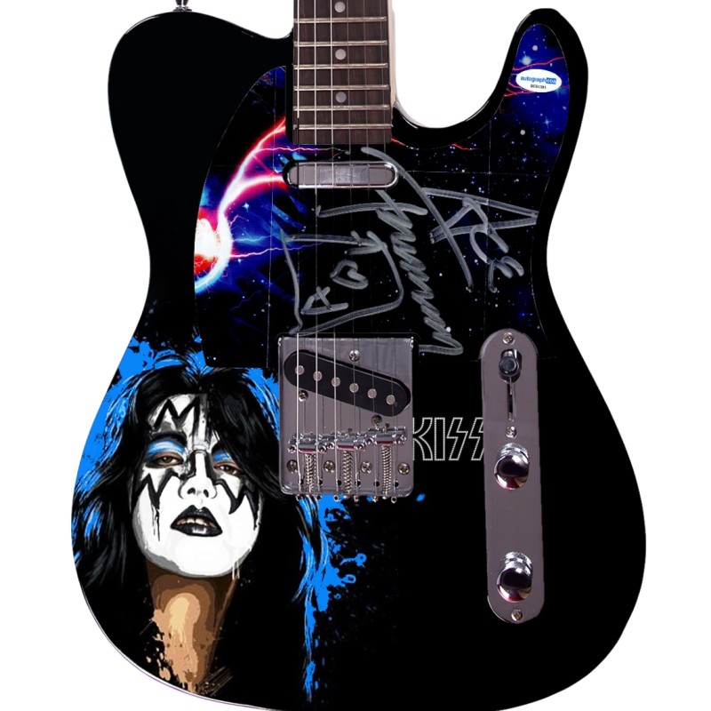 Exclusive Ace Frehley of Kiss Signed 'Space Ace' Custom Graphics Guitar with Sketch