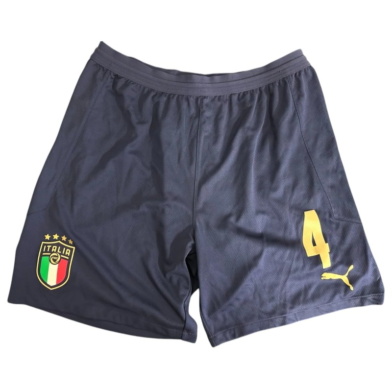 Spinazzola's Italy Match-Worn Shorts, EURO 2020