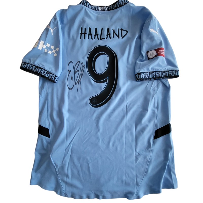 Haaland's Signed Issued Shirt, Manchester City vs Manchester United 2024