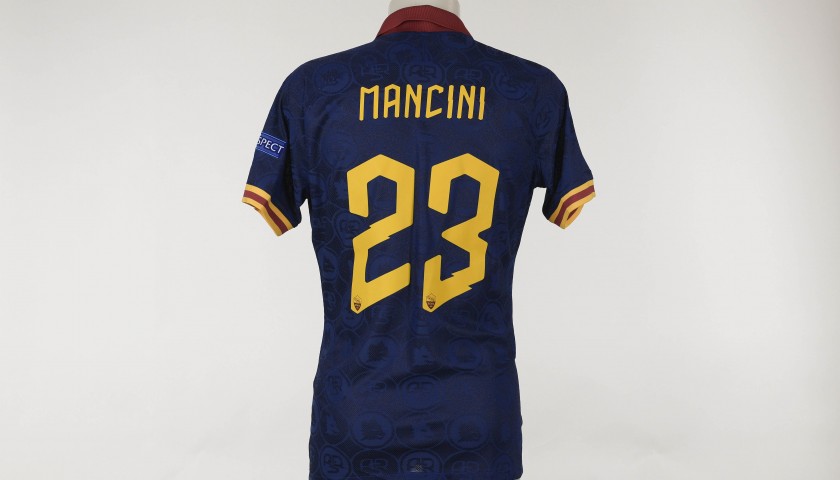 Mancini's Match-Issued Shirt, Roma-Basaksehir EL 2019/20 - Unique Piece