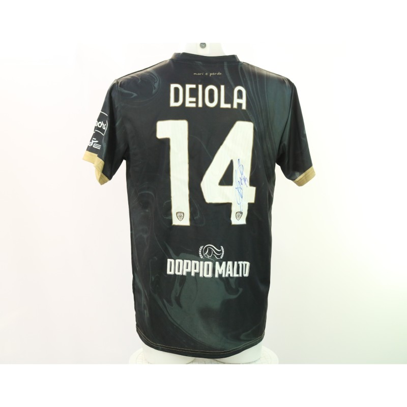 Deiola's Signed Unwashed Shirt, Lazio vs Cagliari 2024