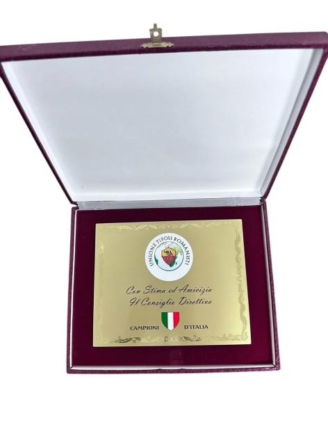 Roma's Award Plaque, Scudetto Victory 2000/01