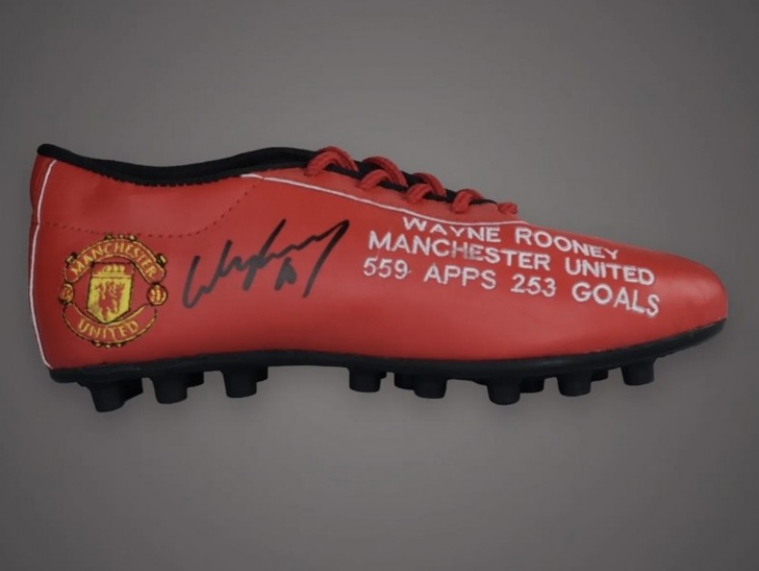 Wayne Rooney's Manchester United Signed Football Boot